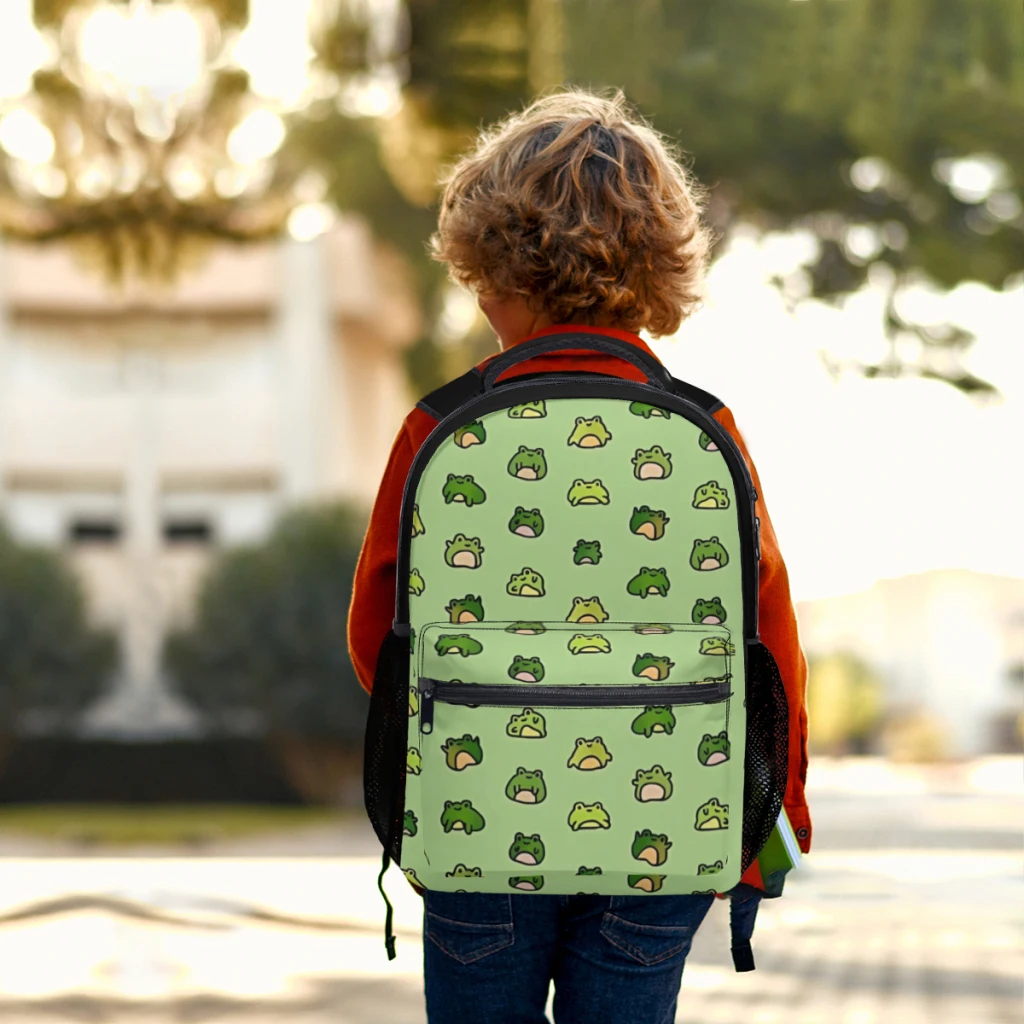 Mochila versátil Frogs Doodle Mochila impermeável de grande capacidade Bolsa de computador lavável unissex