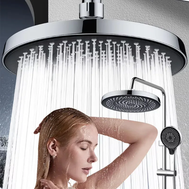 

Upgeaded 275mm Wide Panel Water Saving Supercharge Rainfall Shower Large Flow Head High Pressure Top Rain Shower Faucet