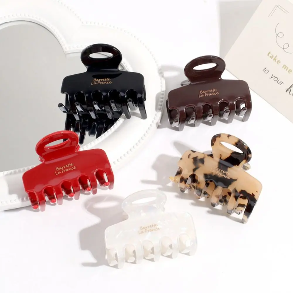 

Simple Korean Style Acrylic Hair Claw Hair Clip Headdress Square Hair Claw Ponytail Holder Geometrric Women Shark Clip Party
