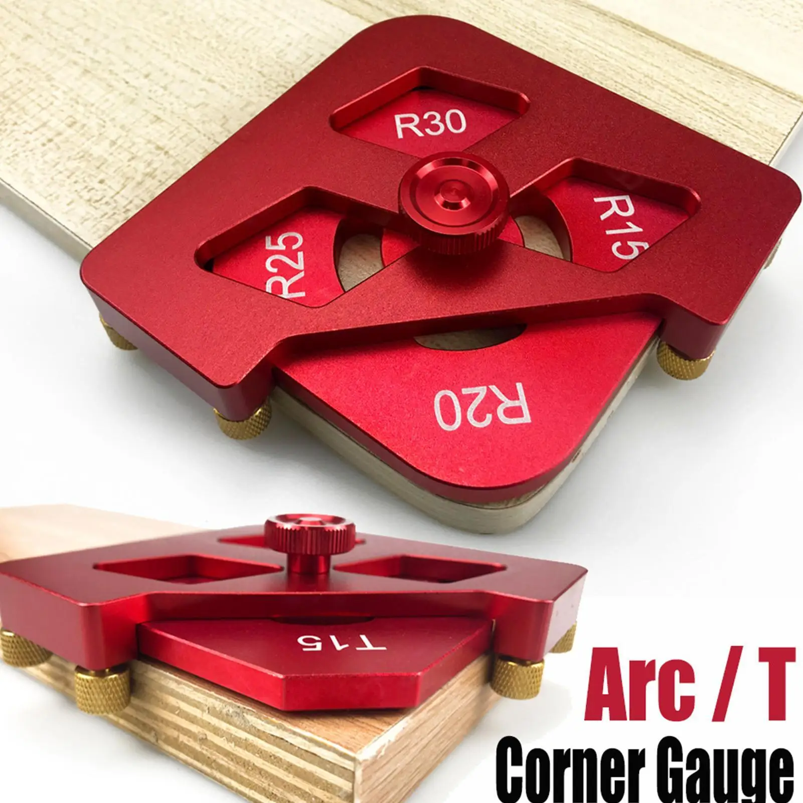 Router Template Set Aluminum Alloy Rounded Precision Manual Tools Router Corner Template For Corner Radius Edge Box Cutting Trim