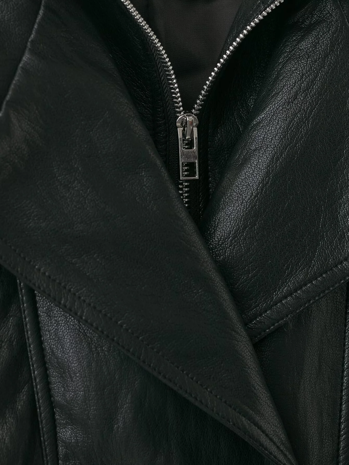 2025 شتاء جديد المرأة موضة ريترو قديم المال نمط الوقوف طوق كم طويل بولي Leather سترة جلدية معطف متوسط الطول