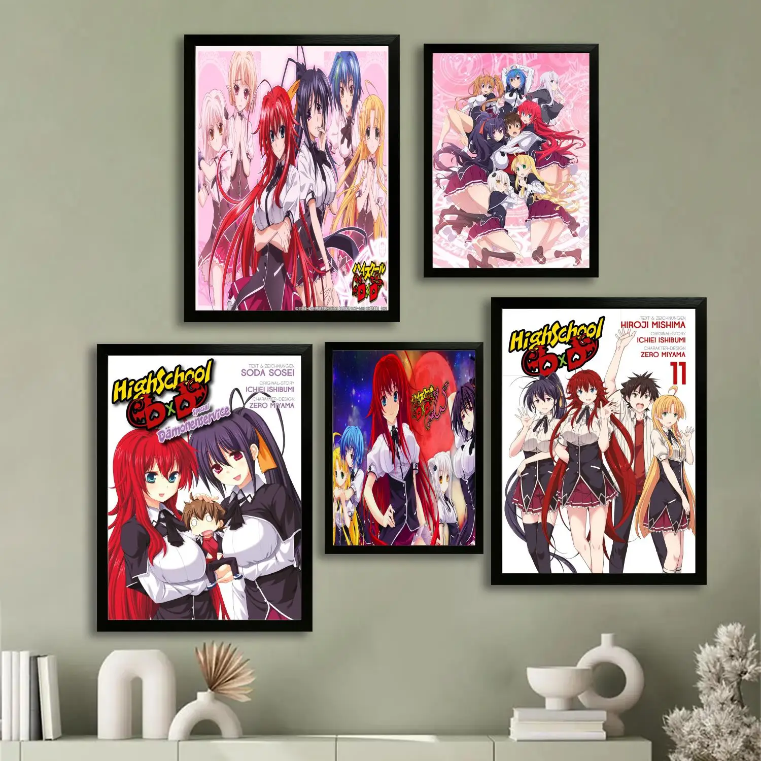 Anime Highschool DxD Canvas Art Poster and Wall Art, Picture Print, Modern Family Bedroom Decor, Posters,Decorative painting