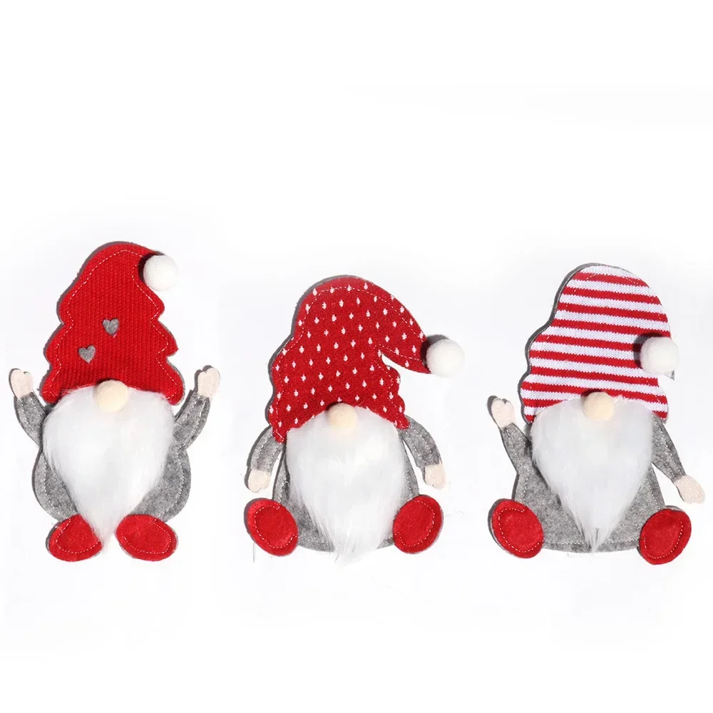 3/1pc Christmas Cutlery Holder Knife Fork Pocket Bags Santa Claus Xmas Tableware Cover Home New Year Cookware Gift Decoration