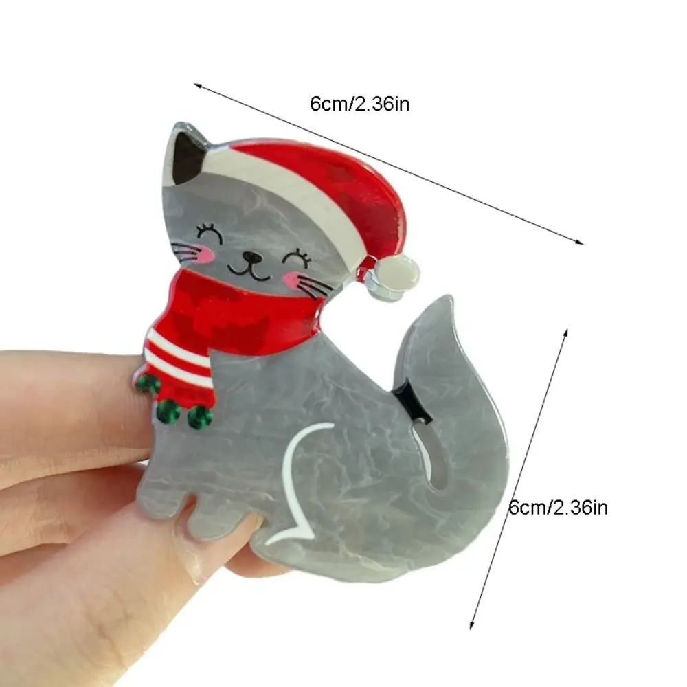 Cartoon Cat Hair Claw Creative Korean Style Mide Size Acrylic Animal Hair Clip Cat Headwear Animal Shark Clip Daily