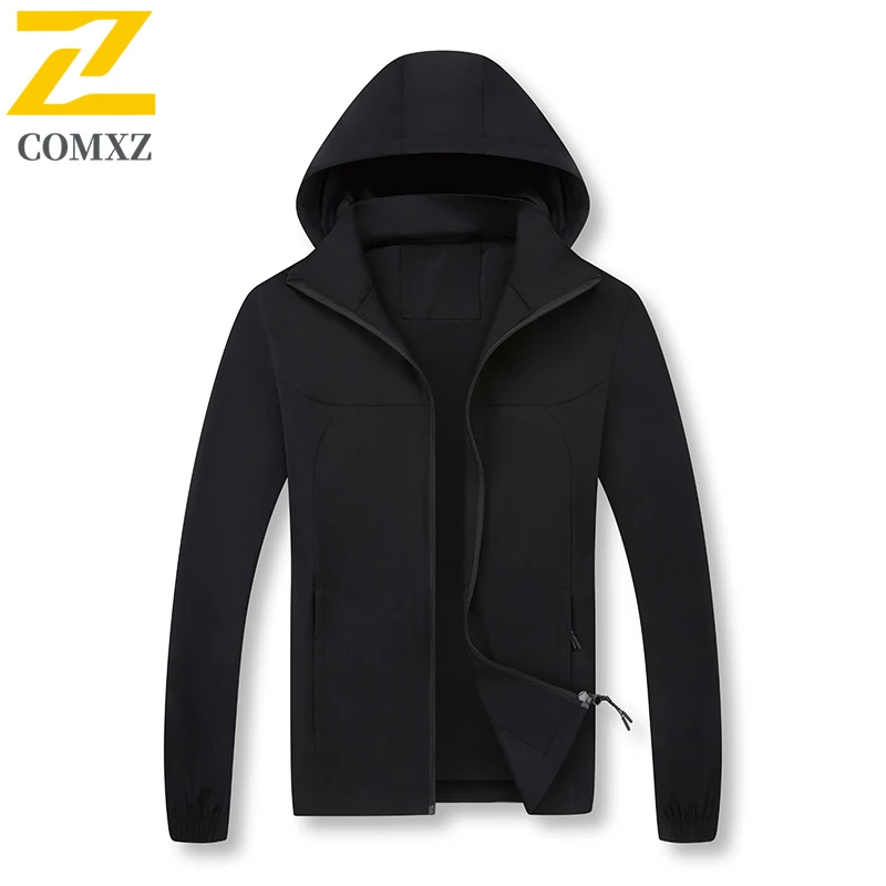 

Men Casual Jacket Autumn Winter New Fashion Versatile Large Pocket Windproof Breathable Hooded Jacket Outdoor Camp Travel Jacket
