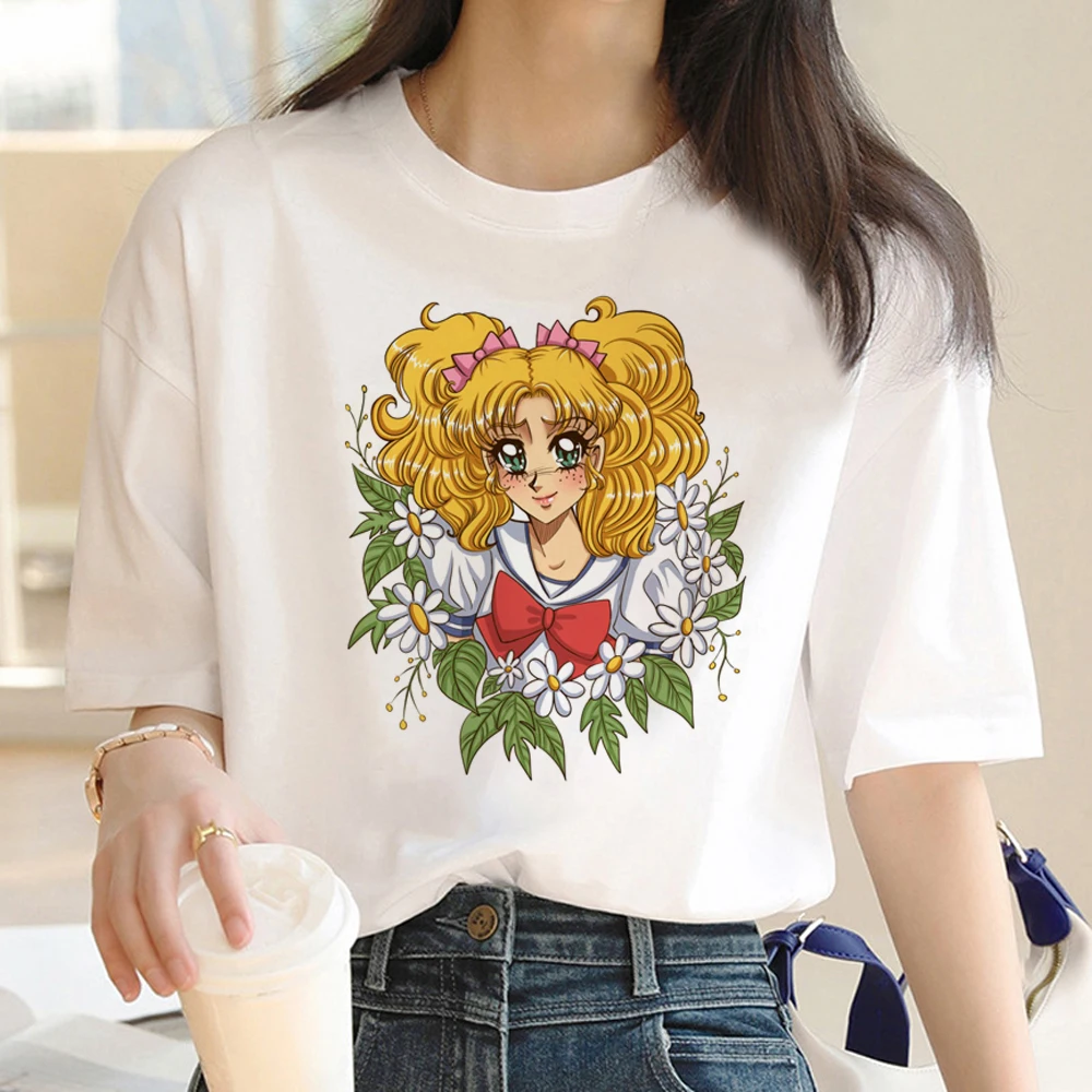 Candy Candy Anime t shirt women Y2K t shirt female y2k designer clothes