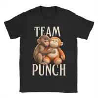Camiseta Baby Monkey Punch Team Punch para hombre, camisetas informales, camisetas de manga corta con cuello redondo, camisetas con estampado de algodón puro