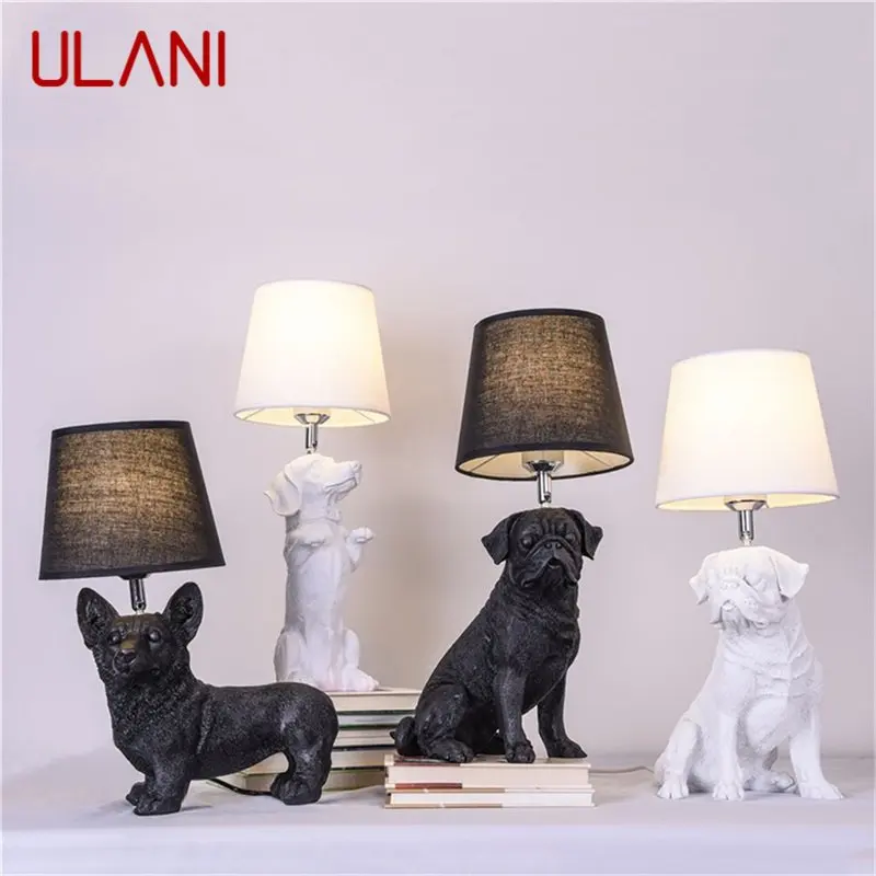 ULANI Table Lamps LED Resin Modern Nordic Creative Cartoon Dog Decoration Desk Light For Home