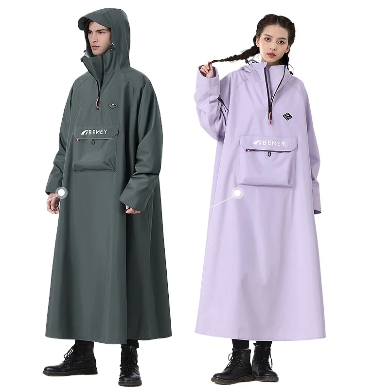 

Сверхмощное длинное пончо от дождя унисекс — ветрозащитный и противохлапающий дизайн для езды на мотоцикле/велосипеде, бесплатная доставка и водонепроницаемая сумка