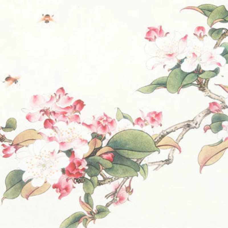 Yu Zhizhen pittura tradizionale cinese linea floreale bozze pittura meticolosa Baimiao componritti carte colorate dipinte a mano