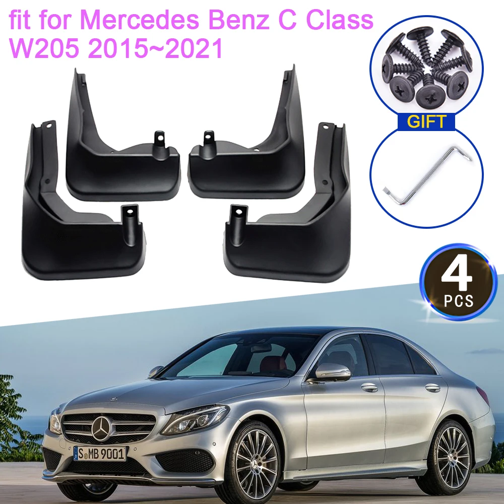 

For Mercedes Benz C-Class W205 2015 2016 2017 2018 2019 2020 2021 MudFlaps Mudguards Splash Guards Mudflap Fender Accessories