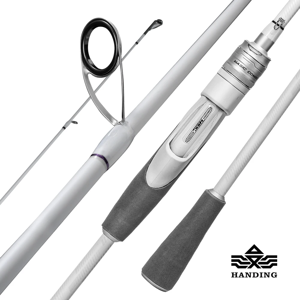 HANDING Magic White Fishing Rods Spinning Rod Fishing Goods 1.83M 2.13M 24T Carbon Fiber Blanks Spinning for Fishing