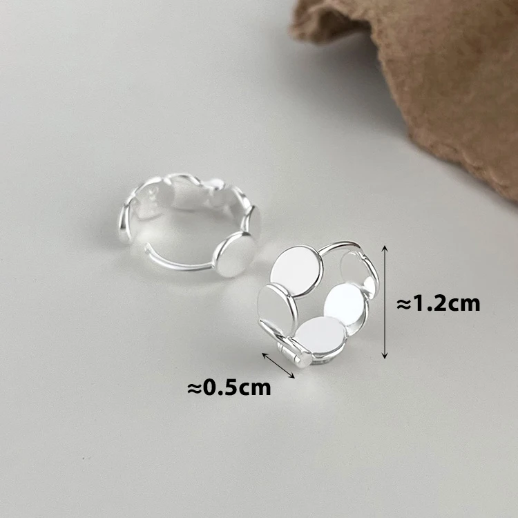 Silver Color Personality Geometric Round Hoop Earrings for Fashion Women Fashion Jewelry Trendy Round Accessories
