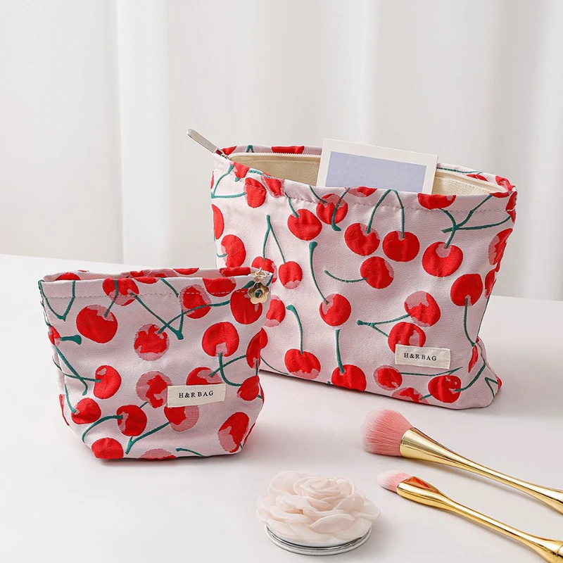 Nueva Mini bolsa de cosméticos de flores para mujer, artículos de tocador portátiles, bolsa organizadora para el cuidado de la piel, bolsa para llaves y monedas, bolsa de artículos de tocador de viaje