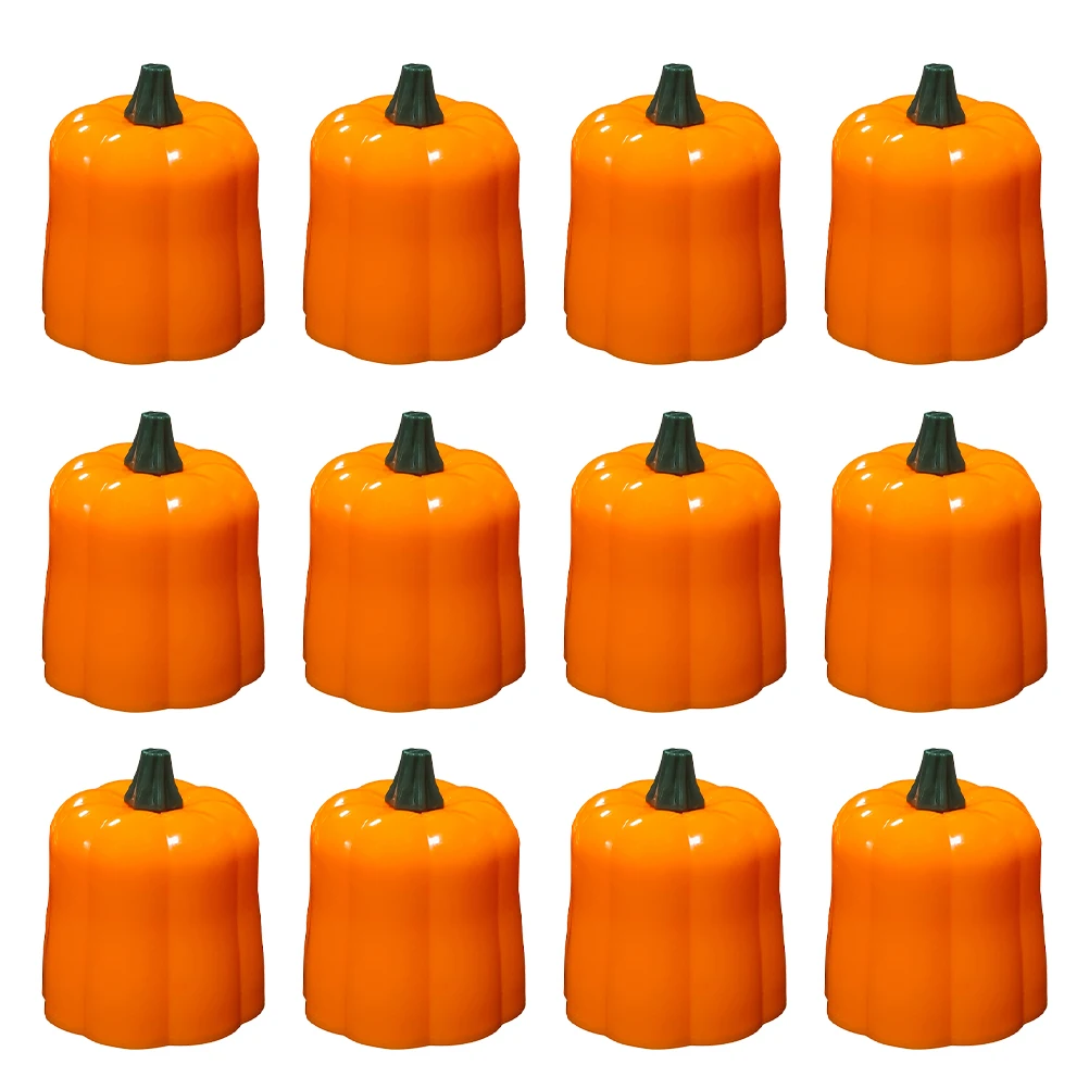 

12Pcs Unique Halloween Candle Light Pumpkin Decorations Creating Happy Party Atmosphere