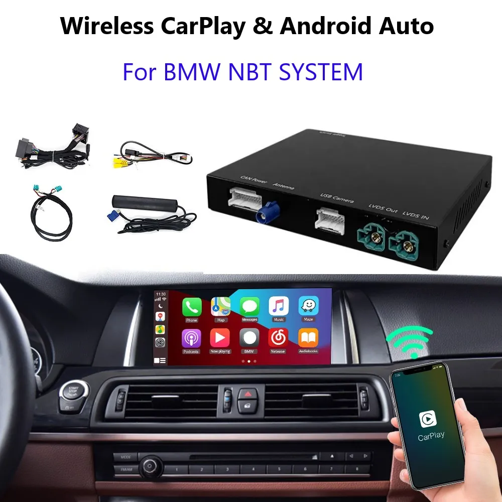 Wireless CarPlay Linux Module for BMW NBT SYSTEM 3 5 7 Series X3 X5 MINI F15 F16 F25 F26 F48 F10 F20 F30 Android Auto MirrorLinK