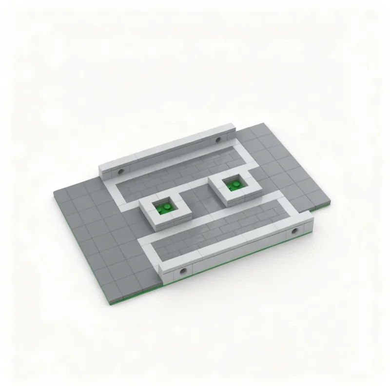 165 peças MOC, Blocos de Construção para Paisagismo Urbano Modular, Modelo de Calçada para Pedestres, Presente de Natal, Brinquedos de Construção, Ideia Criativa