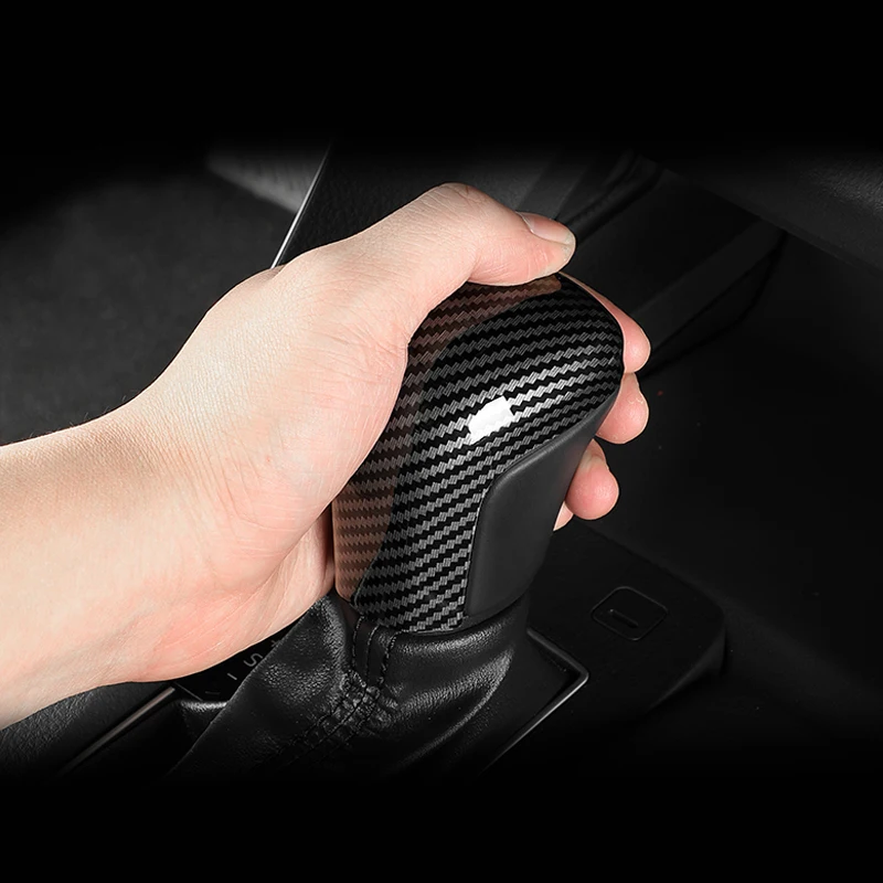 New Fit For Camry 70 2018 2019 2020 For Corolla 2019-22 2020 2021 2022 Carbon Fiber Car Interior Gear Shift Knob Head Cover Trim view 3