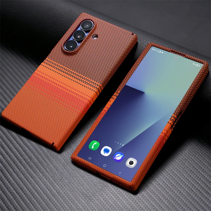 Schutzhülle aus Kohlefaser-PC mit Scharnier- und Displayschutzfolie für Samsung Galaxy Z Fold 8Ultra 7 6 5 4, magnetische, kabellose Ladeabdeckung