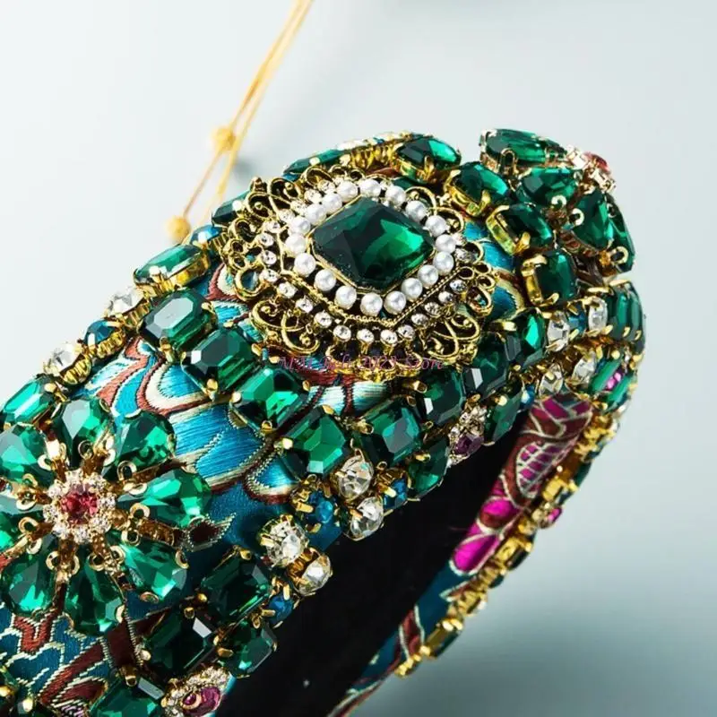 

49ME Luxury Headband Baroque Crystal Headband Beaded Headband Baroque Headband For Women Baroque Headpiece