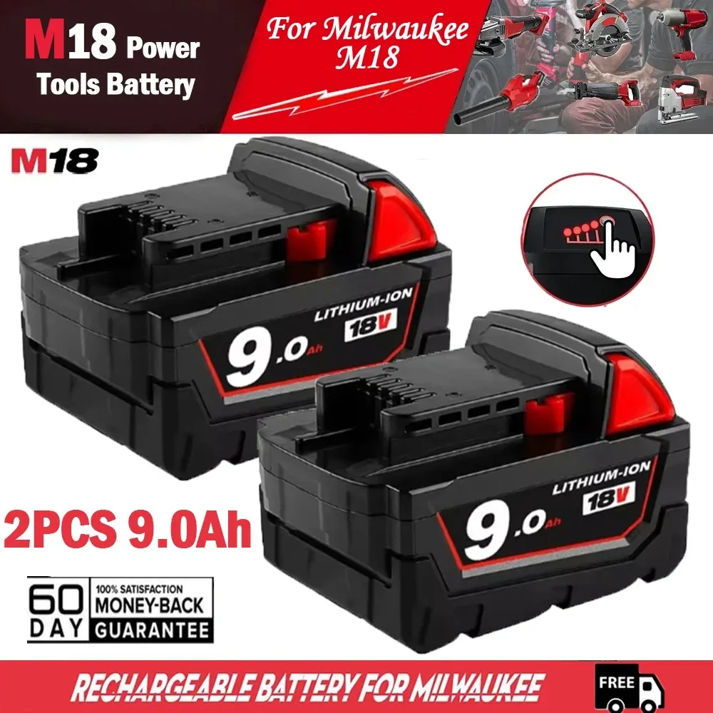 

New tool battery, suitable for new Milwaukee 48-11-1815 48-11850 2646-20 2642-21ct service M18 battery positive charger 12000mah