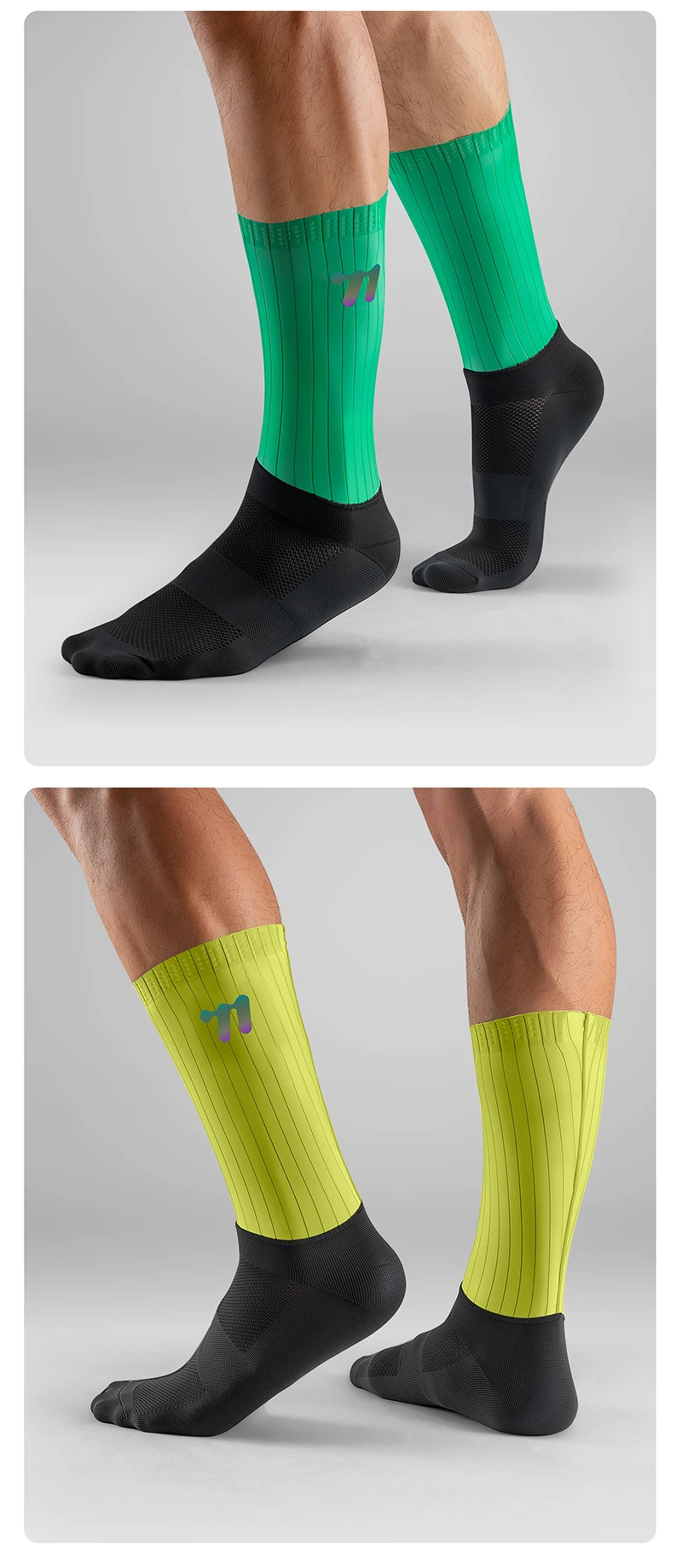 WEST RADFAHREN Sommer Aero Socken Whiteline Radfahren Socken Anti Slip Silikon Männer Fahrrad Sport Laufen Fahrrad Socken Calcetines Ciclismo – Detail 16