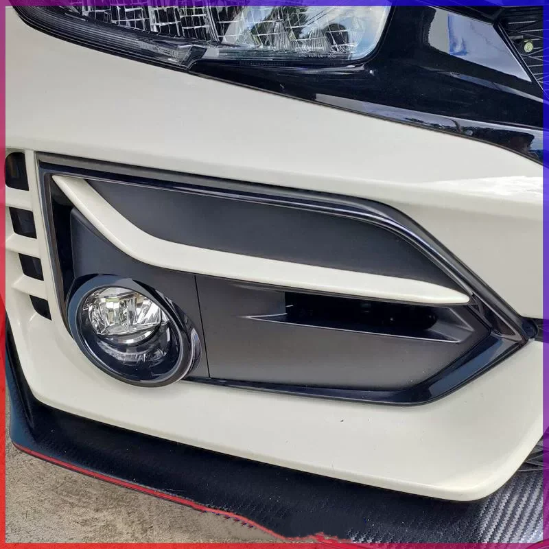 Front fog lamp frame For Honda Civic FK8 TYPE R modified New Style Front bumper Fog Lamp Bezel Cover Car Accessories