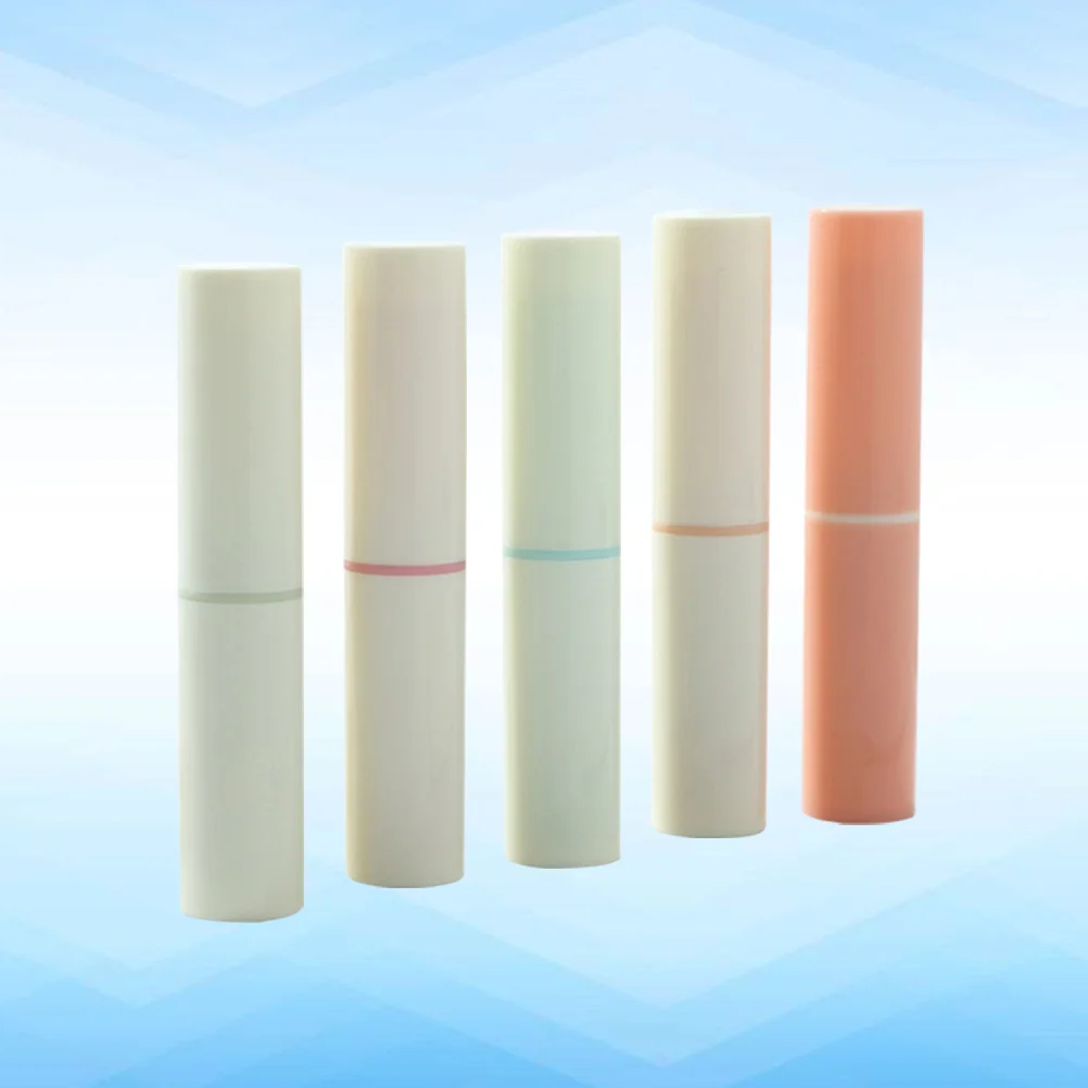 

5Pcs 4G Empty Lip Balm Containers with Caps High Quality Plastic DIY Lip Gloss Tube Dispenser Organized Storage for Women