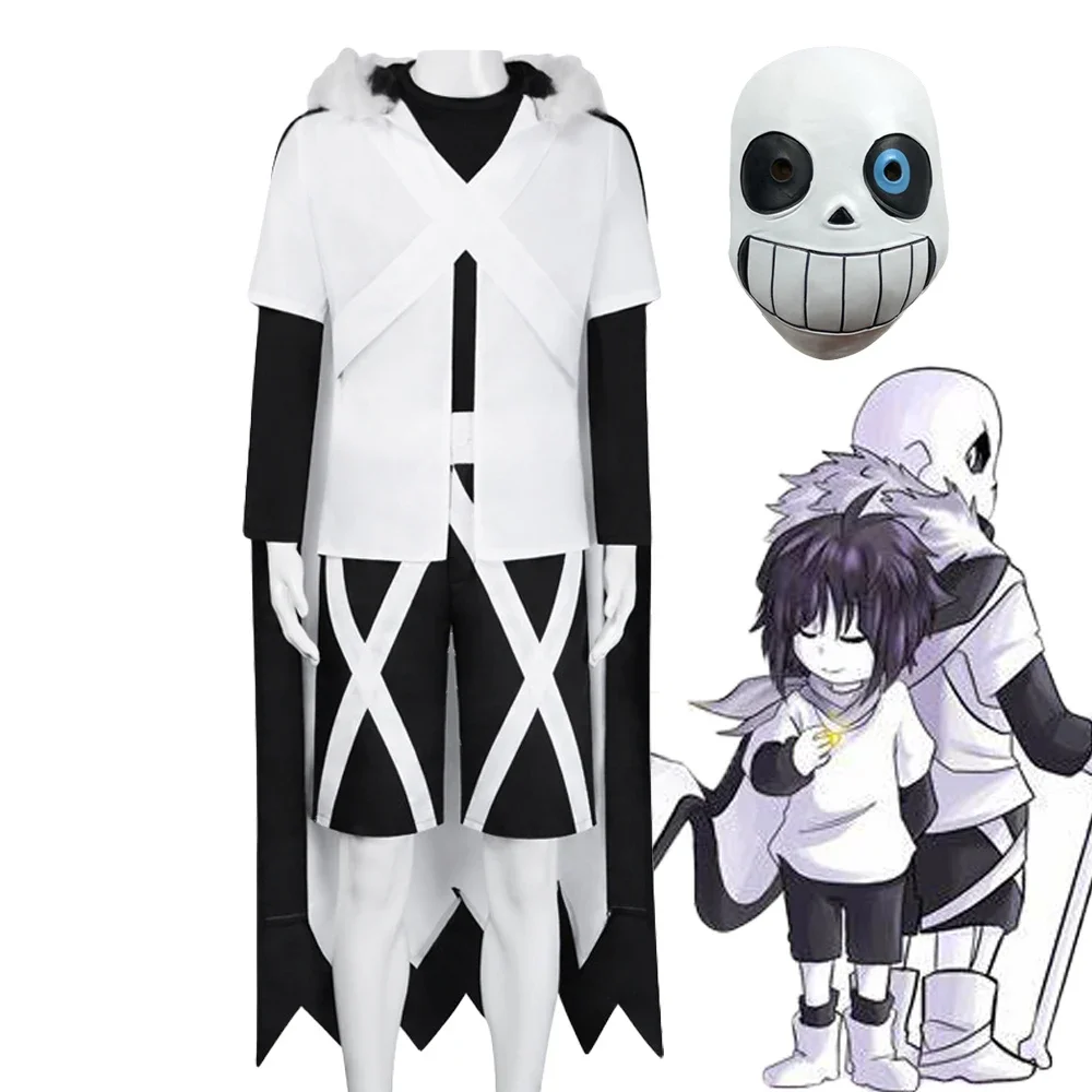 

Костюм для косплея Game Undertale XTALE Cross Sans, комплект униформы для взрослых с маской на воротнике, карнавальный наряд на Хэллоуин для мужчин