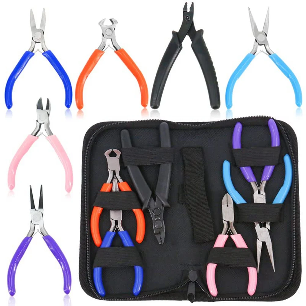 

BYBS-Ювелирные плоскогубцы, 6 шт., плоскогубцы для изготовления ювелирных изделий, набор профессиональных ювелирных плоскогубцев для рукоделия, бисероплетения