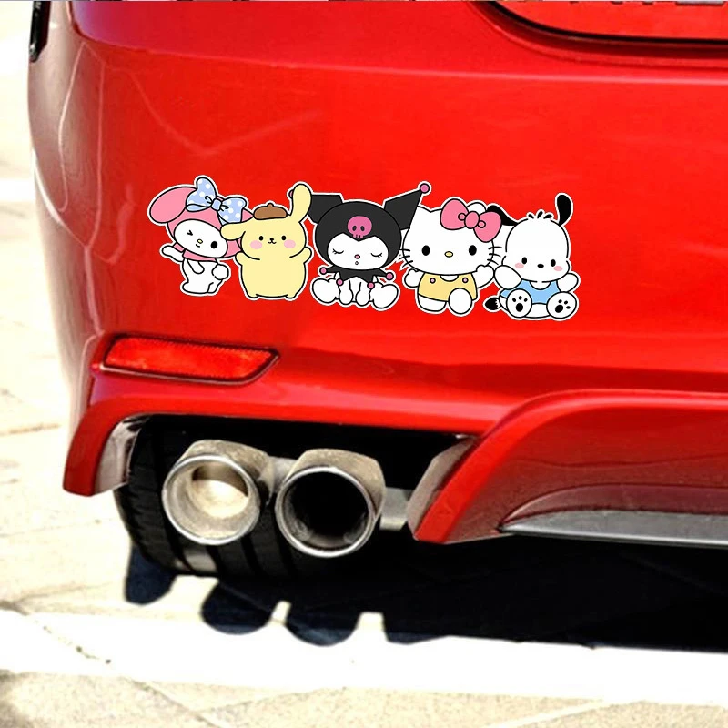 Sanrio Cartoon Car Sticker Cute Waterproof Car Motorbike Vehicle Truck Sticker Decal Kid Toys Gifts Automobile Motorbike Laptop