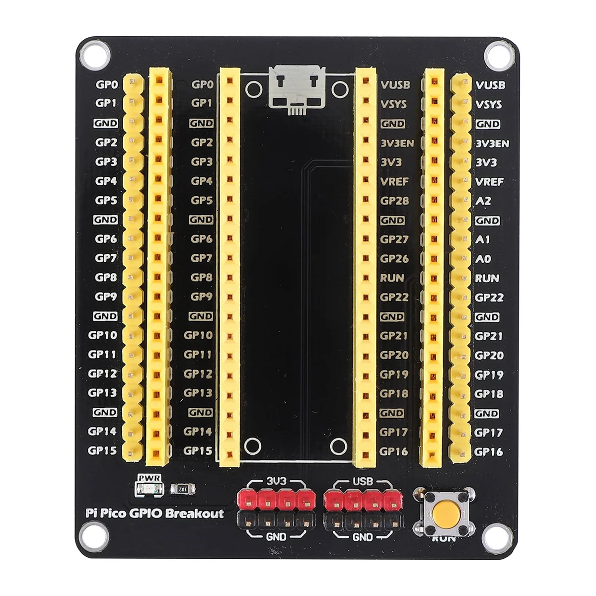 For Raspberry Pi Pico GPIO Breakout Extender DIY Expansion Board No Need to Solder External Sensor