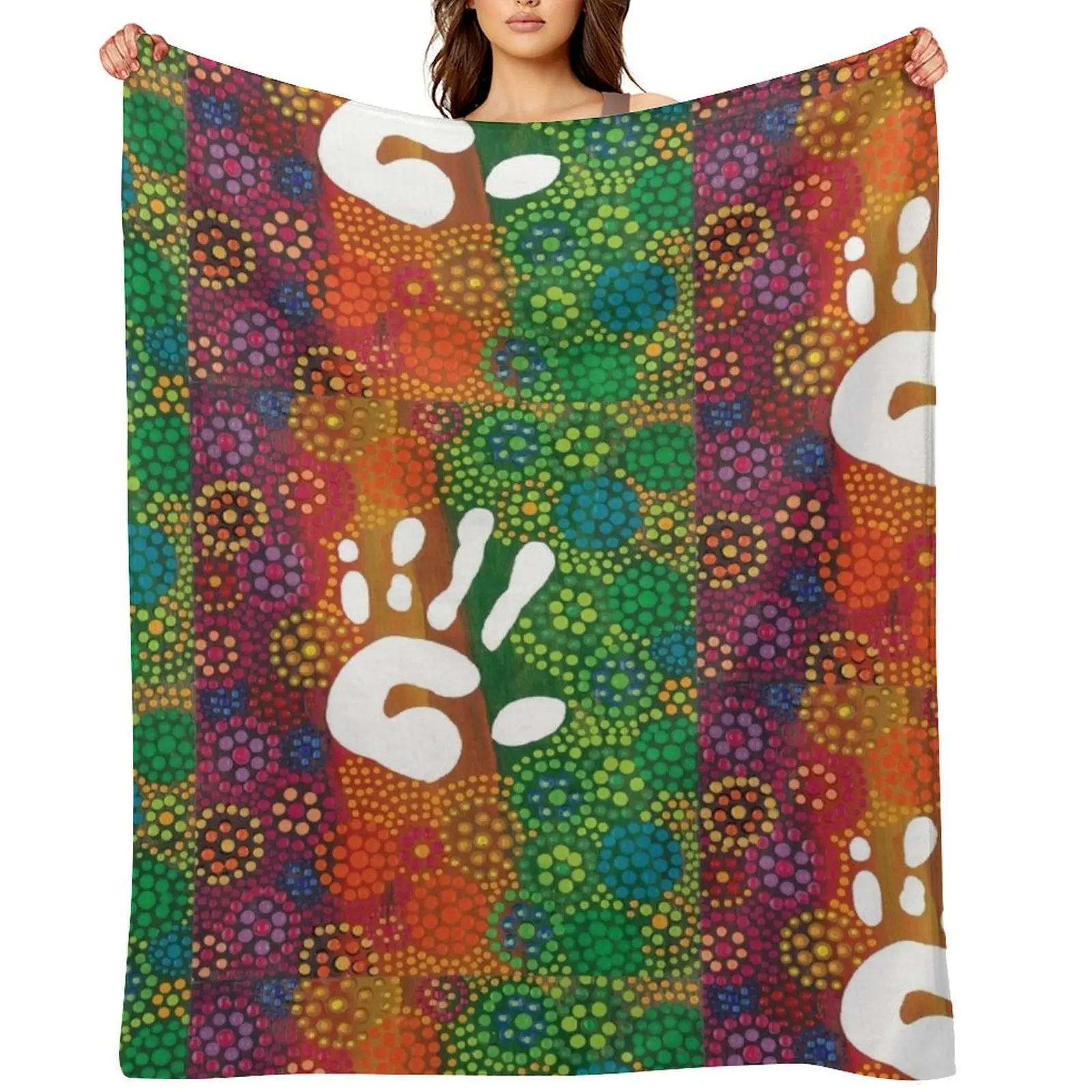 

Hand of Friendship Throw Blanket Decorative Beds Fashion Sofas funny gift manga Blankets