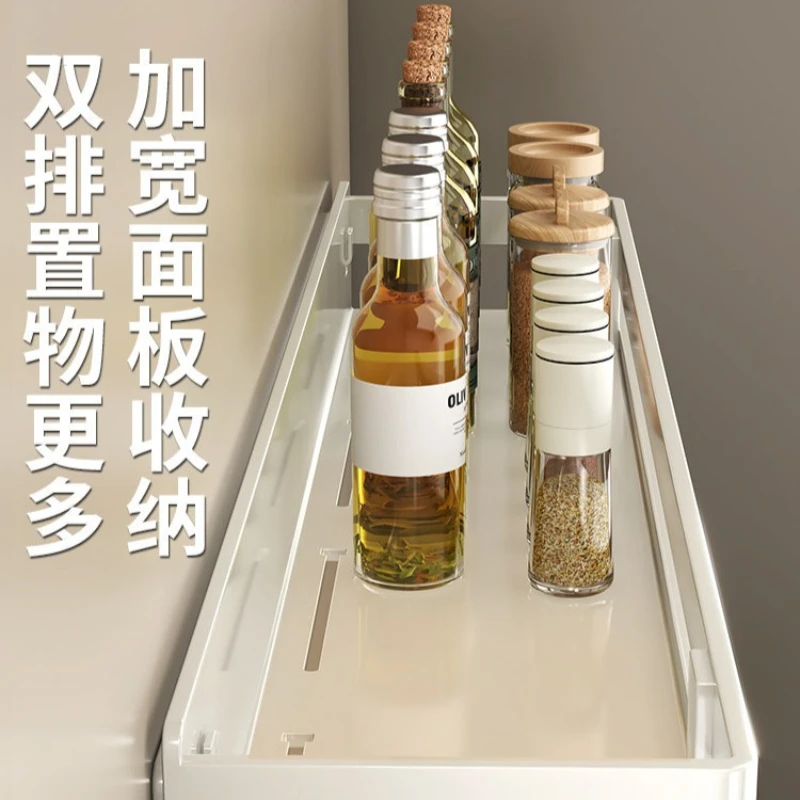 Wall Mounted Punch Free Multi Function Kitchen Spice Storage Rack Household Wall Hanging Condiment Organizer Holder