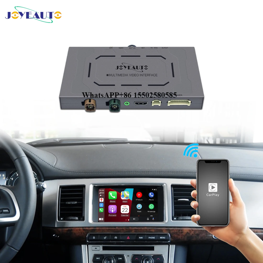

Joyeauto Wireless CarPlay Adapter for Land Rover AirPlay & Android Auto Mirroring, Plug & Play Solution