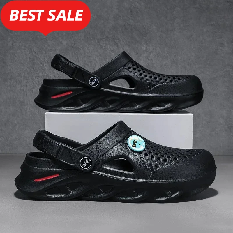 

Men's Clogs Beach Sandals Casual Platform Shoes Summer Slides Outdoors Sports Shoes Breathable Shoes Clogs Oversized Slippers