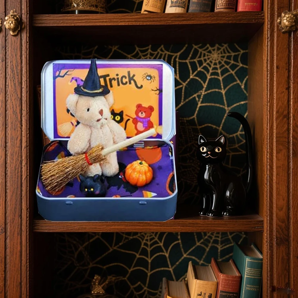 Fun Present Box With Teddys Bear For Halloween Collectible Whimsical Design For Halloween Party Favor