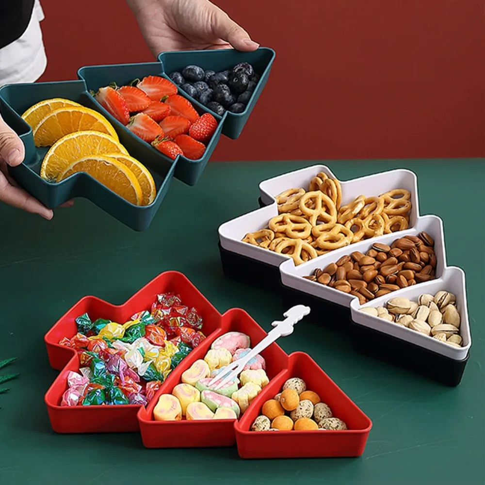 

Christmas Tree Fruit Plate Dried Fruit Box Snack Box Party Decorations For Home Navidad Noel Natal Xmas Happy New Year Gift