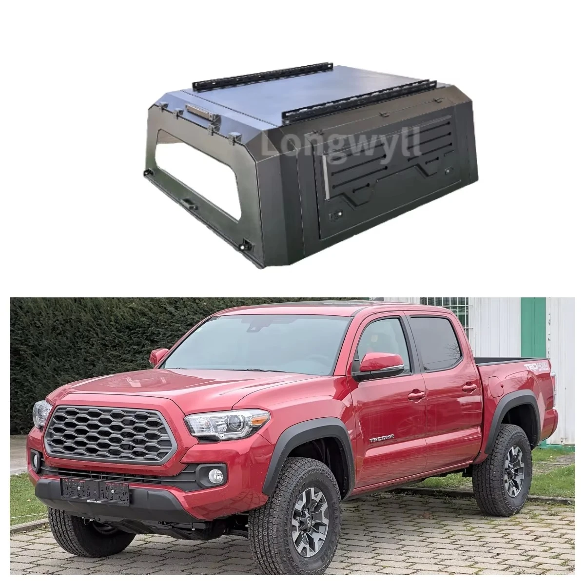 

Waterproof Anti-Rust Aluminum Pickup Truck Canopy for Tacoma Truck Bed Camper Shell Heavy-Duty Smart Locking