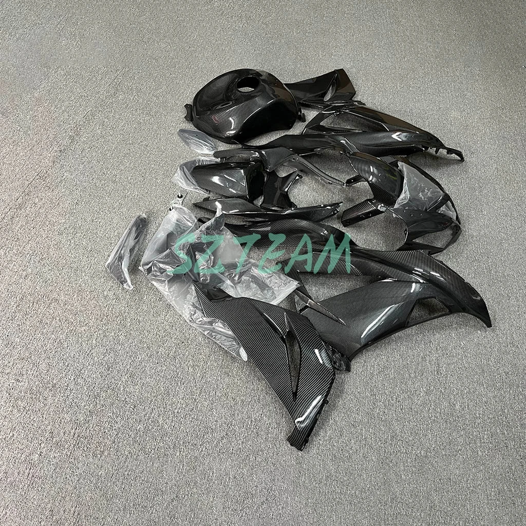 2013 2014 2015 2016 2017 2018 ZX6R 가와사키 636 탄소 섬유 페어링 키트 ZX 6R 13-18 오토바이 플라스틱 바디 세트 페어링