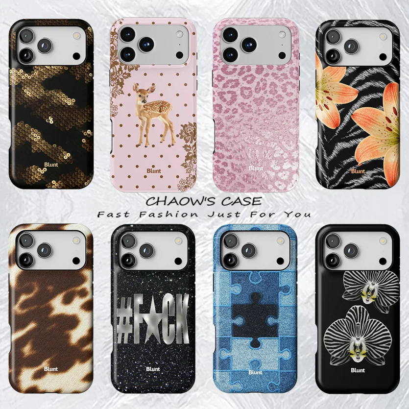 

Luxury BluntS INS Luxe Sequin Camo Phone Case for iPhone 17 17e 16e 16 15 14 13 12 11 Air Pro Max Plus Double-layer Back Cover