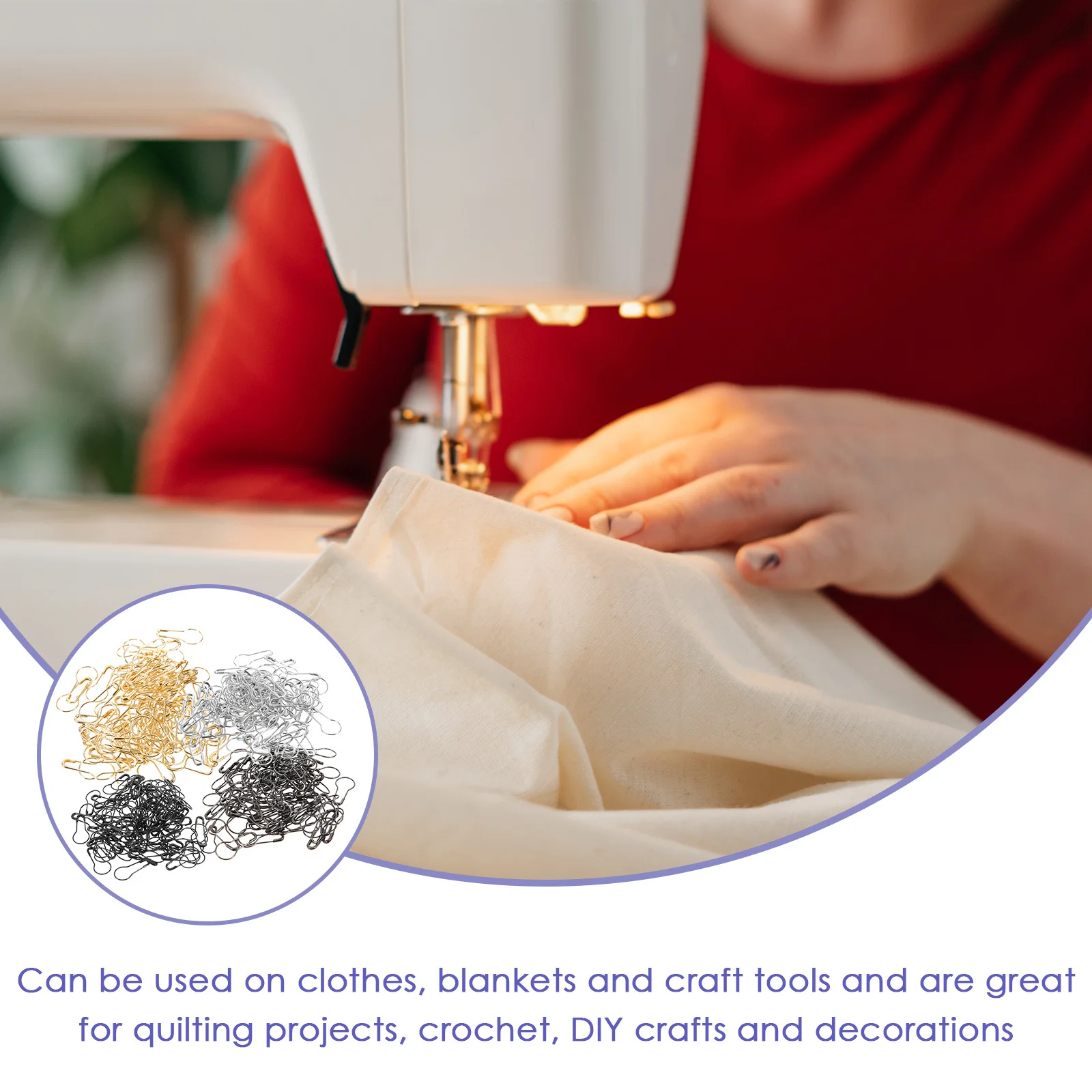 

400Pcs Small Metal Safety Pin Durable Mini Gourd Brooch Clips Convenient Fixing Pins for DIY Craft Sewing Safety Pin