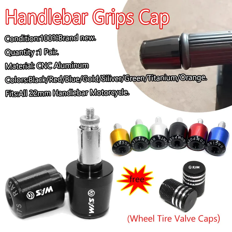 

For SYM JP150 GR125 fiddle 3 FNX150 maxsym 400i 600i Motorcycle Accessories Handle Bar Handlebar Grips Cap End handle Plugs cap
