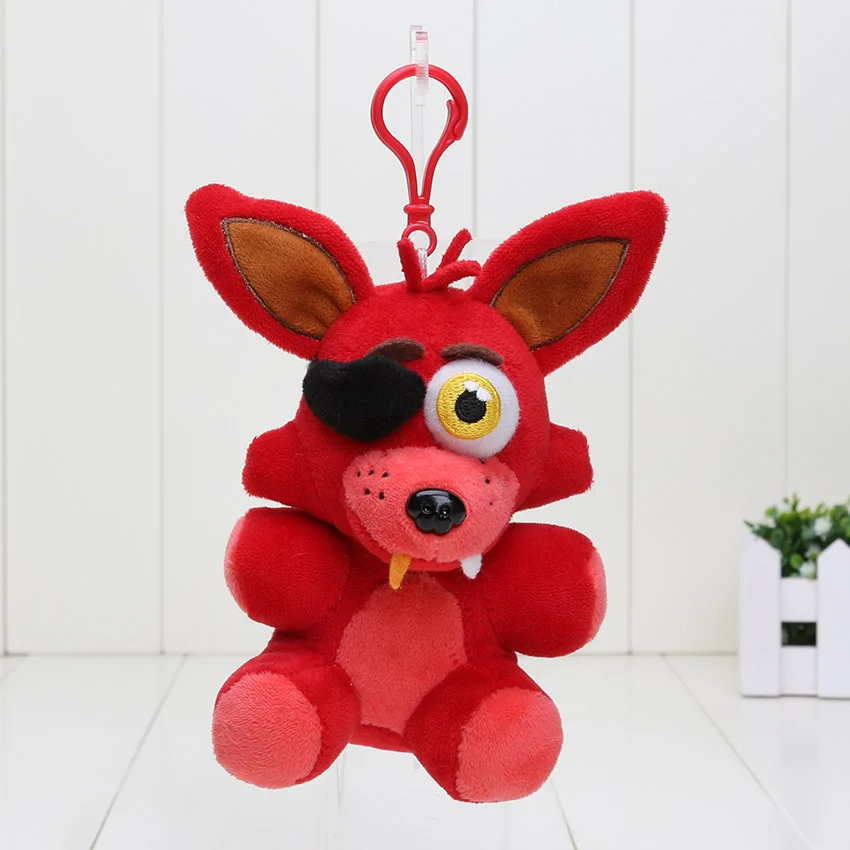 5 Stück Freddy Foxy Bonnie Chica Plüschtiere Schlüsselanhänger Anime Plüsch-Anhänger Gefüllte Plüschpuppen Spielzeug – Detail 3