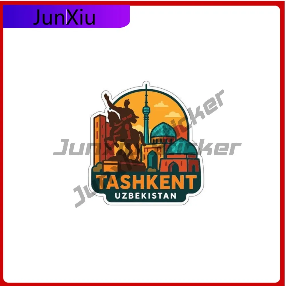 

Tashkent Uzbekistan City Sticker Vacation Decorative Vinyl Decal Windshield Guitar Suv Stickers Alarme Camping Car Decoration