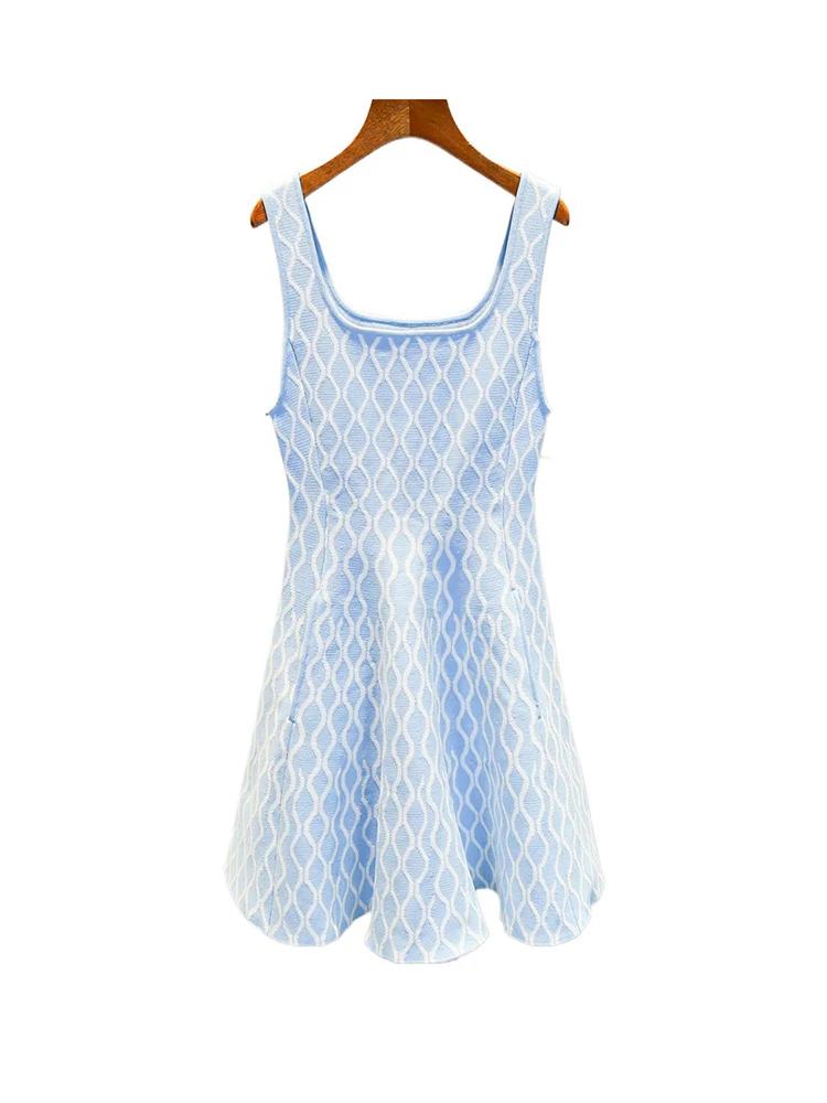 

MIGII High-End Women's Knitted Dr with Strap in Small Fraance Sle French Sle High Waist A-Line ort Dr