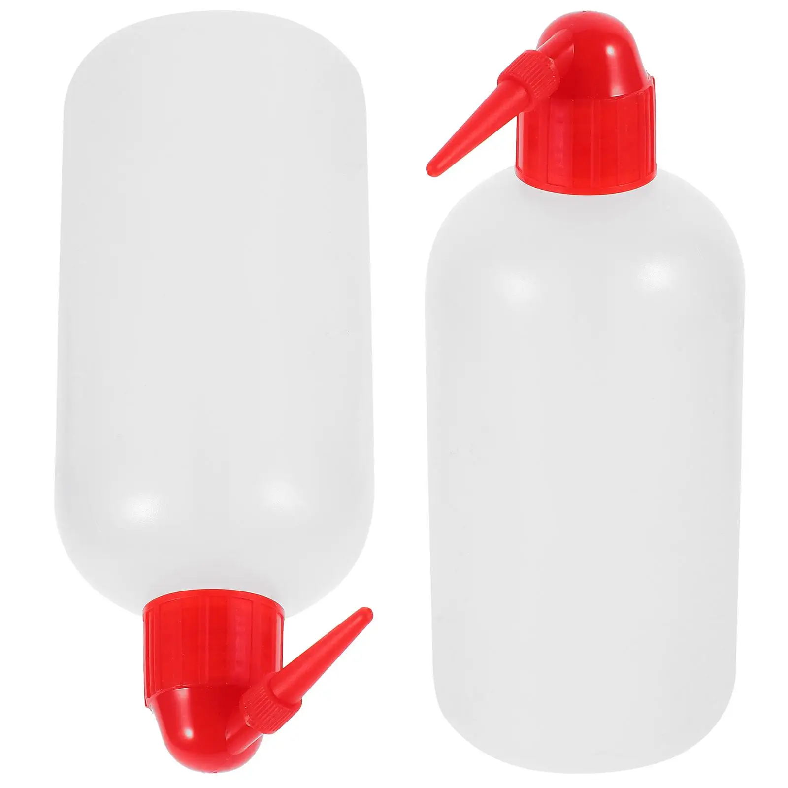 2 Pcs Cleaning Bottle Plastic Wash Graduated Washing for Laboratory Scale Portable