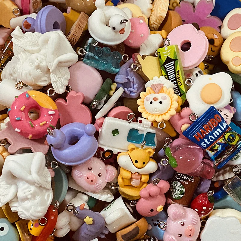 مجموعة دلايات راتنج فاكهة حيوانات كرتونية ، قرط ذاتي الصنع ، سوار ، قلادة ، صناعة ، بيع بالجملة ، دلايات من من المجوهرات ، من من من من من من من صوفي