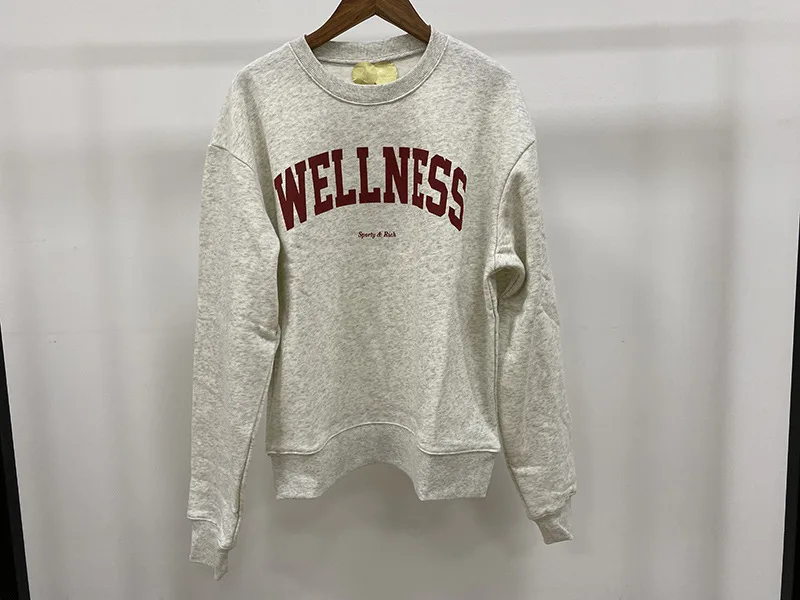 Women's Grey and Navy Sweatshirt Cotton Crew Neck Long Sleeve Relaxed Fit Autumn Winter Sweatshirt Female Winter Clothes Women
