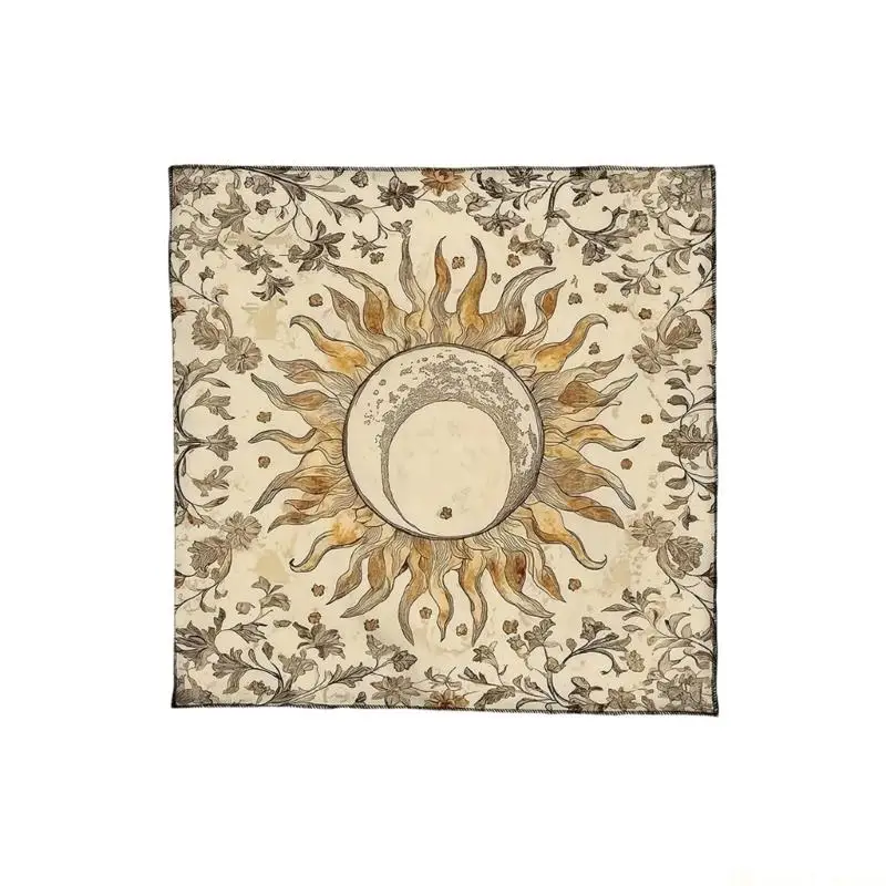 

31BE Elegant Velvets Tablecloth Portables Divination Mats with Mystical Artwork